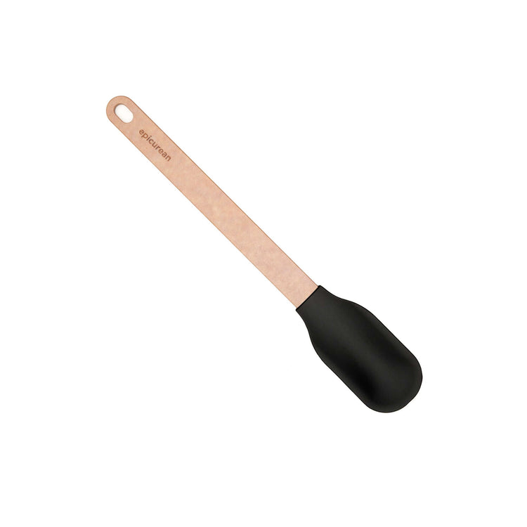Epicurean Silicone Series Small Spoonula in Natural/Black on a white background