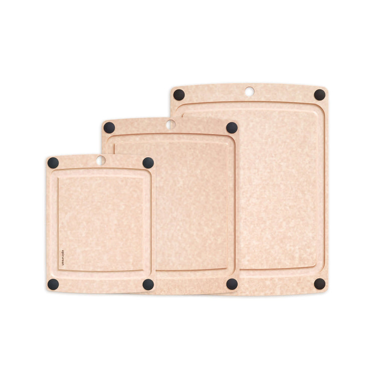 Epicurean All-In-One Cutting Board 3 Piece Bundle Set featured in Natural