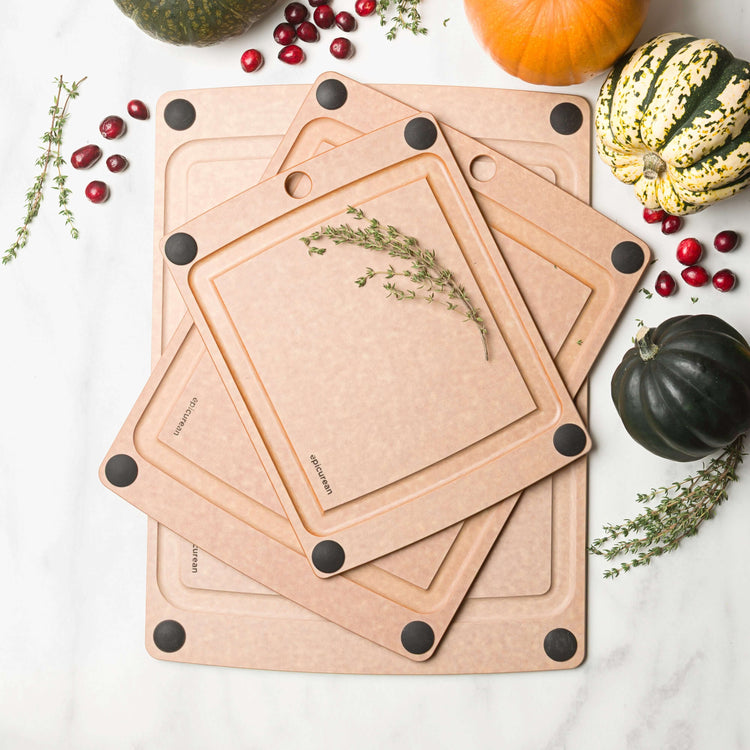 Epicurean All-in-One Cutting Board Set featured in Natural