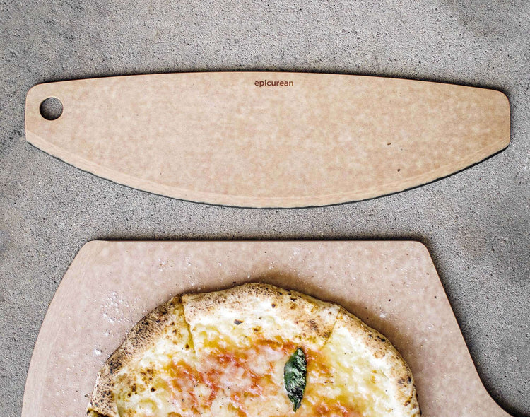 Epicurean Pizza Cutter Natural with Pizza